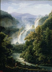 A queda da cachoeira Marmore no rio Velino, 1819